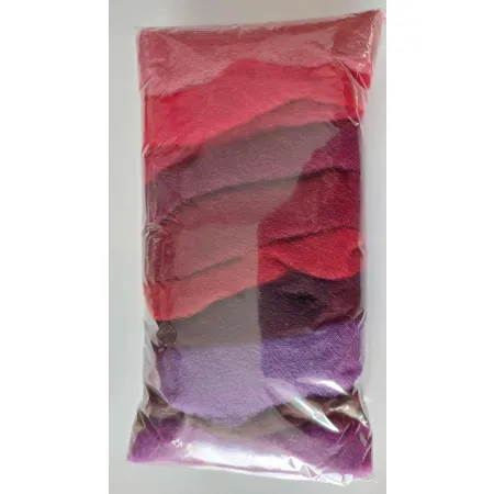 Wełna w błamie Zestaw JAGODY 10 kolorów do filcowania