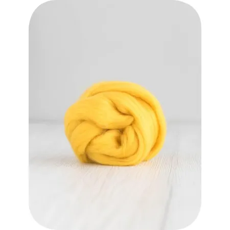 Zestaw SŁONECZNY wełny czesanki australijskiej 19mic 10 kolorów