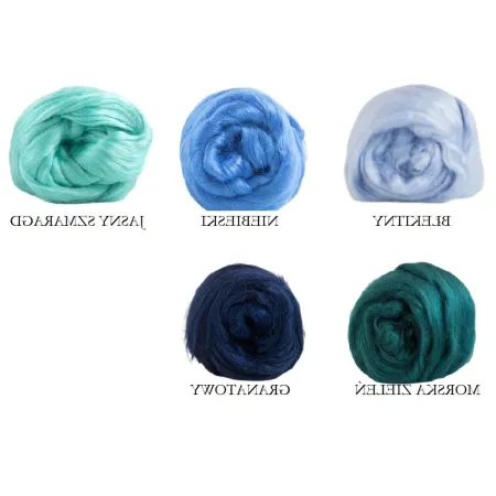 Czesanka wiskozy ZESTAW MORSKI 5 kolorów