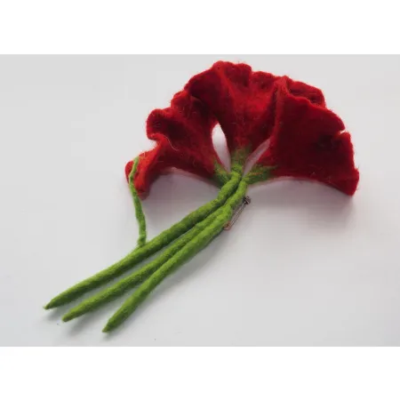 Broszka filcowa kwiat