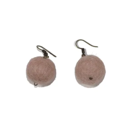 Kolczyki filcowe kulki z wełny merino