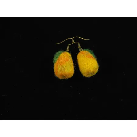 Kolczyk filcowany Gruszka Owoc