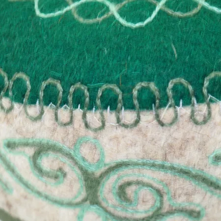 Czapka filcowa wełniana merino z haftem (54,55,57cm)