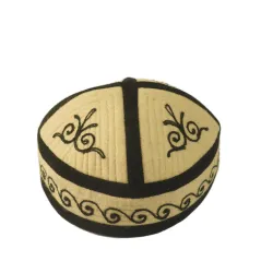 Filcowa męska czapka haftowana z wełny merynosów (57,58,59cm)