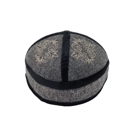 Męska czapka haftowana Melanż Beżowy (56,57cm)