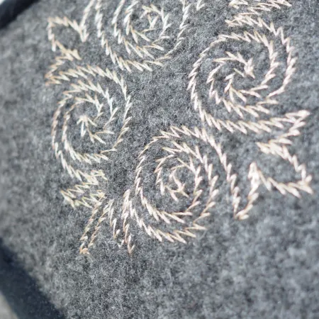 Męska czapka haftowana Melanż Beżowy (56,57cm)