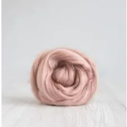 Czesanka bawełniana BRUDNY RÓŻ do filcowania