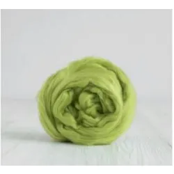 Czesanka bawełniana JASNA ZIELONA do filcowania