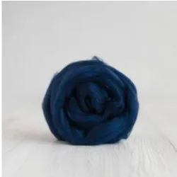 Czesanka bawełniana GRANATOWA do filcowania