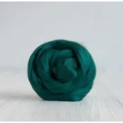 Czesanka bawełniana do filcowania BUTELKOWA ZIELONA