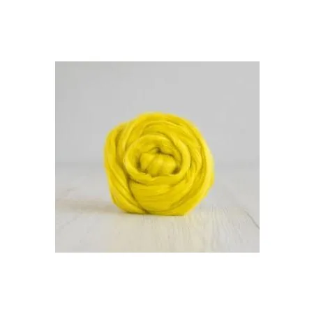 Czesanka bawełniana do filcowania ŻÓŁTA