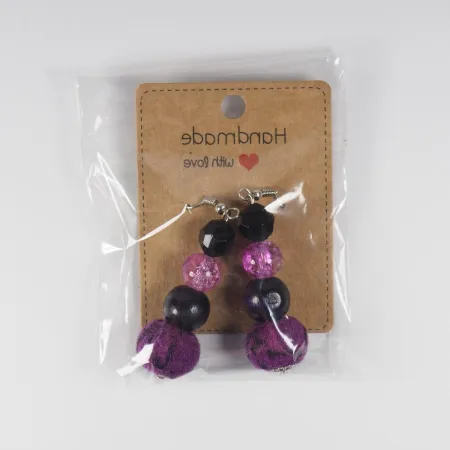 Kolczyk filcowy MIX-FIOLET LONG