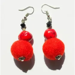 Kolczyki czerwone Romantyczna CZERWIEŃ