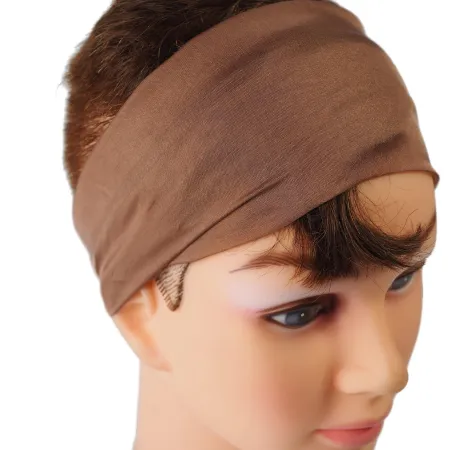 Jedwabna letnia opaska na włosy CAPPUCCINO