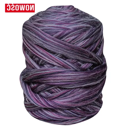 Wełna czesankowa polska MELANŻ ŚLIWKOWY #80