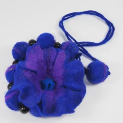 Żółto-pomarańczowy koral naszyjnik z kwiatem