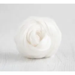 Czesanka bananowca do filcowania BIAŁY