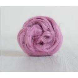 Czesanka lniana len barwiony CYKLAMEN