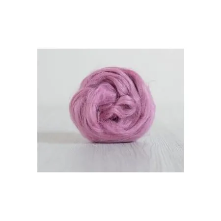 Czesanka lniana len barwiony CYKLAMEN