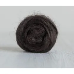 Czesanka lniana len barwiony KAWA