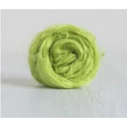 Czesanka lniana len barwiony JASNY ZIELONY