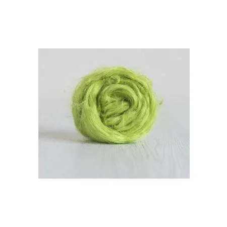 Czesanka lniana len barwiony JASNY ZIELONY