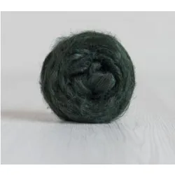 Czesanka lniana len barwiony ZIELONY