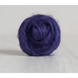 Czesanka lniana len barwiony ŚLIWKA