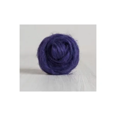 Czesanka lniana len barwiony ŚLIWKA