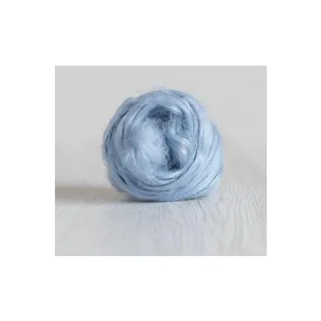 Czesanka lniana len barwiony BŁĘKITNY