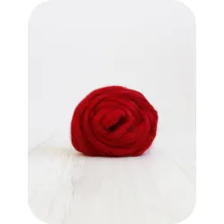 Czesanka Tencel Lyocell CZERWONY z włókien roślinnych