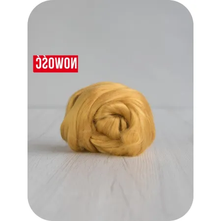 Czesanka wiskozy do filcowana MIODOWY