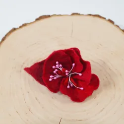 Broszka filcowa kwiat Japoński filcowa