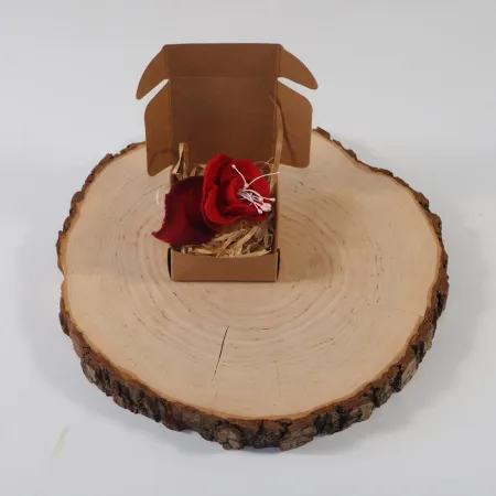 Damska broszka filcowa kwiat Czerwony