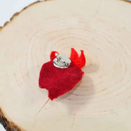 Damska broszka filcowa kwiat mały