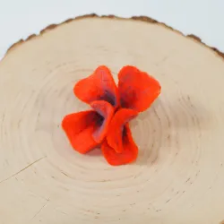 Damska broszka filcowa kwiat Pomarańczowy