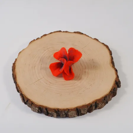 Damska broszka filcowa kwiat Pomarańczowy