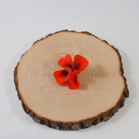 Damska broszka filcowa kwiat Pomarańczowy