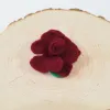 Damska broszka filcowa kwiat Bordowy