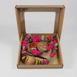 Filcowy koral naszyjnik Wesoły melanż