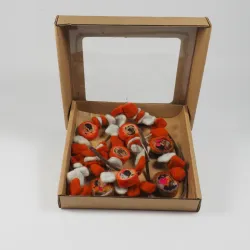 Filcowy koral naszyjnik Pomarańczowy melanż