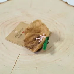 Broszka filcowa beżowy kwiat