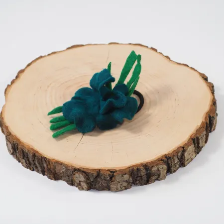 Filcowa kwiat z gumką do włosów