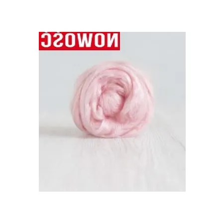 Czesanka wiskozy do filcowana RÓŻ PASTELOWY