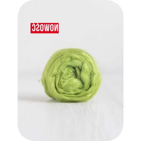 Czesanka wiskozy do filcowana JASNY ZIELONY