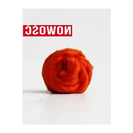 Czesanka wiskozy do filcowana POMARAŃCZOWA