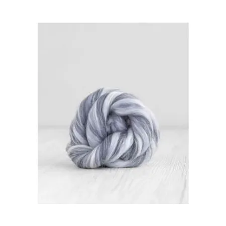 Wełna czesankowa 19mic MELANŻ SZARY merynos australijski