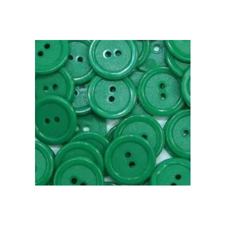 Guziki dwudziurkowe plastykowe 20 mm ZIELONY