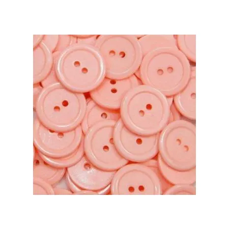 Guziki dwudziurkowe plastykowe 20 mm RÓŻOWY