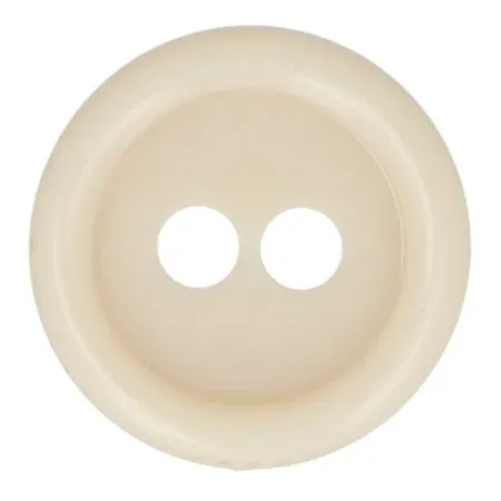 Guziki dwudziurkowe plastykowe 20 mm BEŻOWY